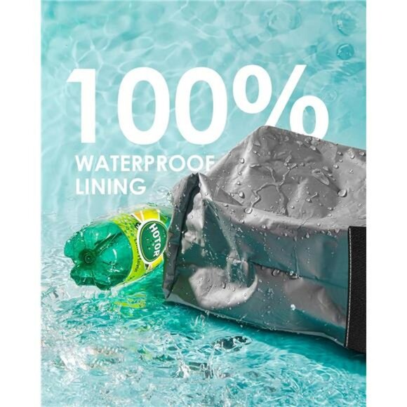 Waterproof Car Trash Can with Lid Leakproof Bin Storage Pockets Auto Organizer - Picture 4 of 7